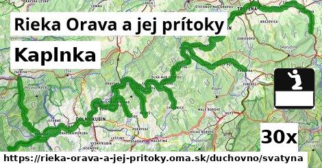 Kaplnka, Rieka Orava a jej prítoky