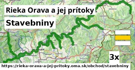 Stavebniny, Rieka Orava a jej prítoky