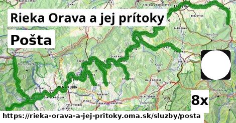 Pošta, Rieka Orava a jej prítoky