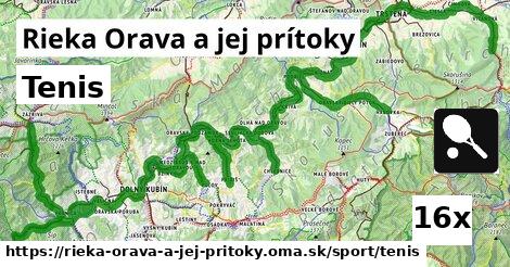 Tenis, Rieka Orava a jej prítoky