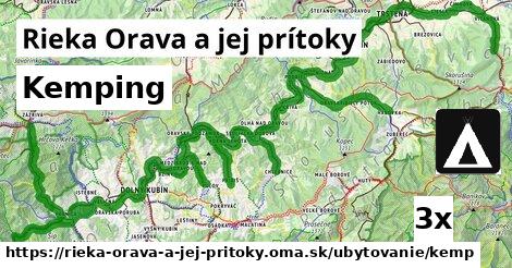 Kemping, Rieka Orava a jej prítoky