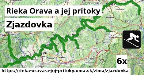 Zjazdovka, Rieka Orava a jej prítoky