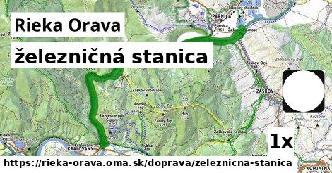 železničná stanica, Rieka Orava