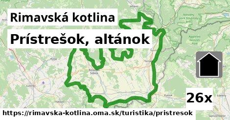 Prístrešok, altánok, Rimavská kotlina