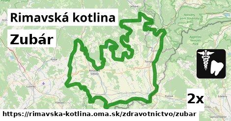 Zubár, Rimavská kotlina