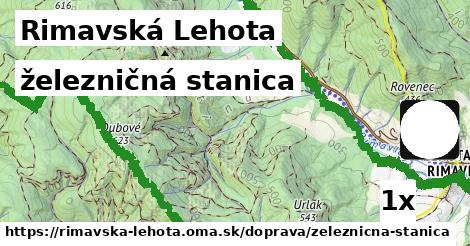 železničná stanica, Rimavská Lehota