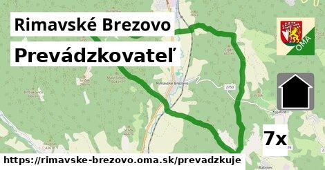 prevádzkovateľ v Rimavské Brezovo