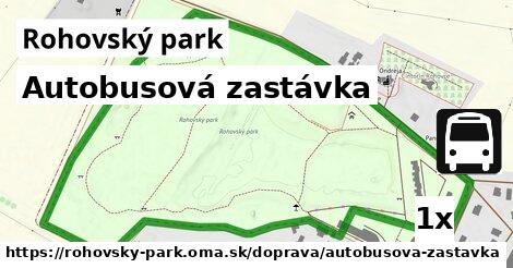 Autobusová zastávka, Rohovský park