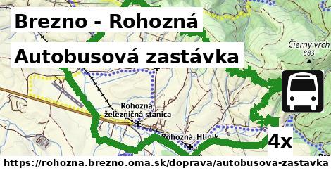 Autobusová zastávka, Brezno - Rohozná