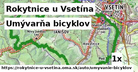 umývarňa bicyklov v Rokytnice u Vsetína