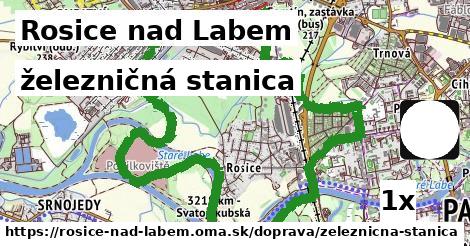 železničná stanica, Rosice nad Labem