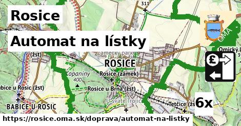 automat na lístky v Rosice
