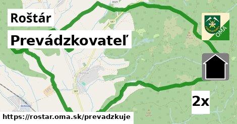 prevádzkovateľ v Roštár