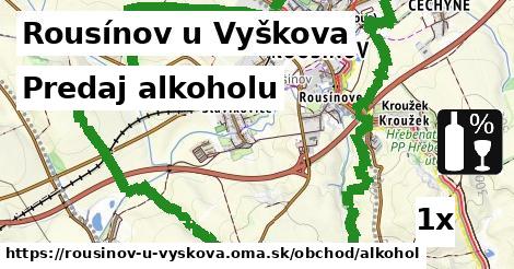 predaj alkoholu v Rousínov u Vyškova