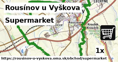 supermarket v Rousínov u Vyškova