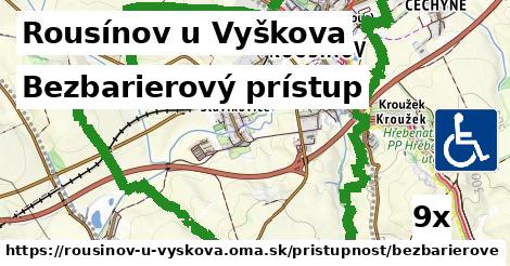 bezbarierový prístup v Rousínov u Vyškova