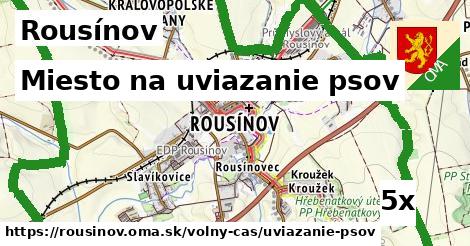 miesto na uviazanie psov v Rousínov