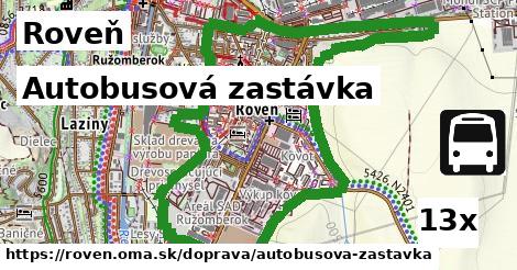 Autobusová zastávka, Roveň