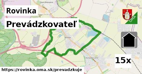 prevádzkovateľ v Rovinka