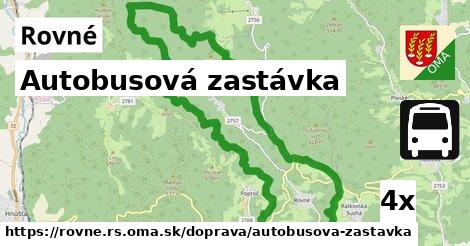 Autobusová zastávka, Rovné, okres RS