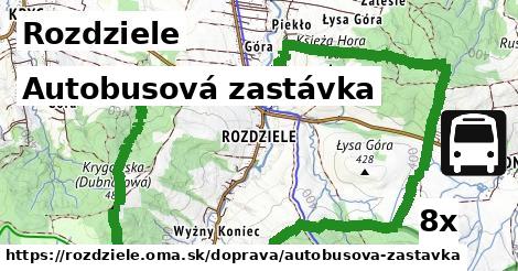 Autobusová zastávka, Rozdziele