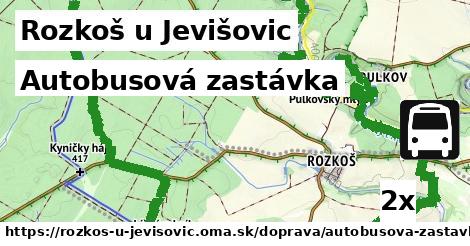 Autobusová zastávka, Rozkoš u Jevišovic