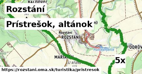 Prístrešok, altánok, Rozstání