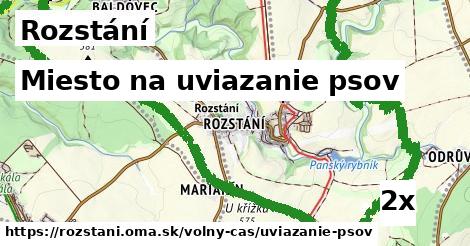 miesto na uviazanie psov v Rozstání