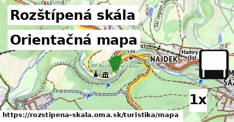 Orientačná mapa, Rozštípená skála