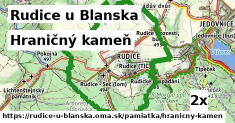 Hraničný kameň, Rudice u Blanska