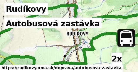 autobusová zastávka v Rudíkovy