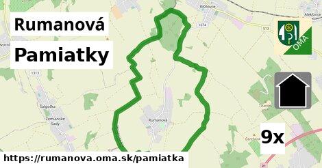 pamiatky v Rumanová