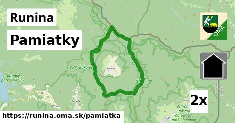 pamiatky v Runina