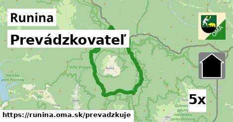 prevádzkovateľ v Runina