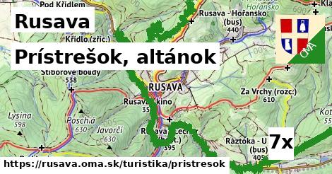 Prístrešok, altánok, Rusava