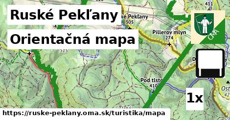 orientačná mapa v Ruské Pekľany