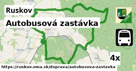 Autobusová zastávka, Ruskov