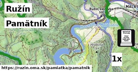 pamätník v Ružín