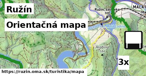 Orientačná mapa, Ružín