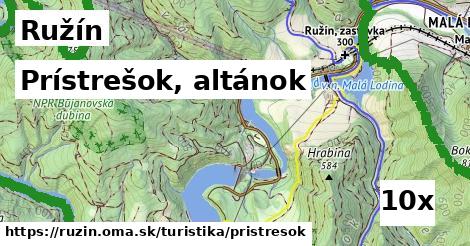 prístrešok, altánok v Ružín