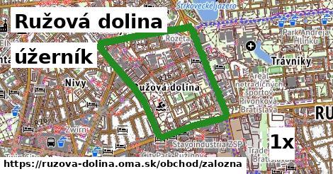 úžerník, Ružová dolina