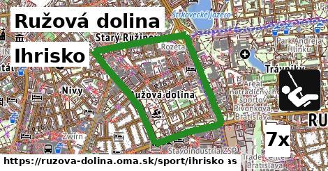 Ihrisko, Ružová dolina