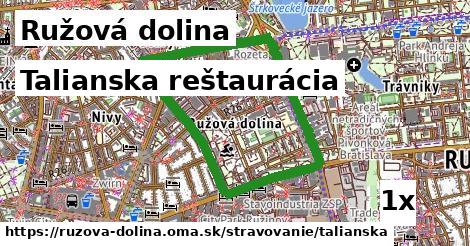 Talianska reštaurácia, Ružová dolina