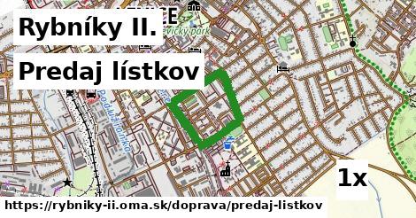 predaj lístkov v Rybníky II.