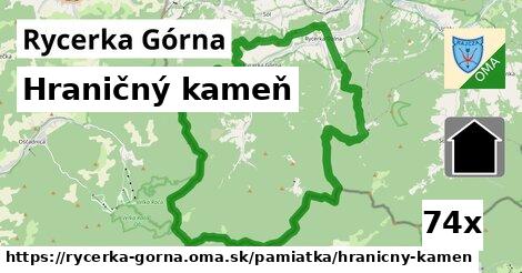 hraničný kameň v Rycerka Górna