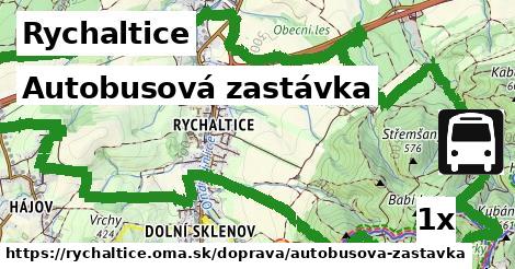 autobusová zastávka v Rychaltice