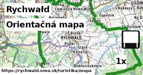 orientačná mapa v Rychwałd