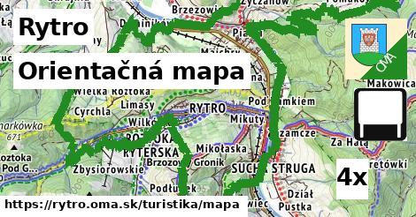 orientačná mapa v Rytro