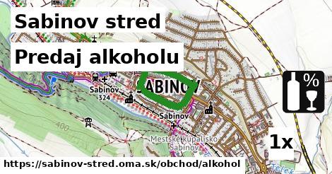 Predaj alkoholu, Sabinov stred