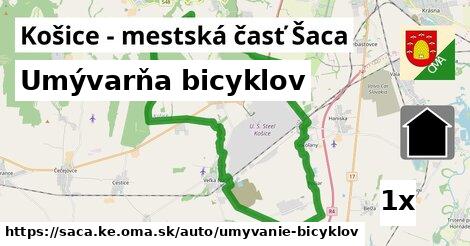 umývarňa bicyklov v Košice - mestská časť Šaca